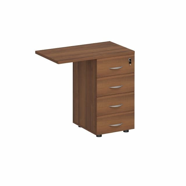 Тумба приставная 4-х ящичная с замком Юнитекс Комфорт КФ К.310 ОФ (79x45x75) французский орех