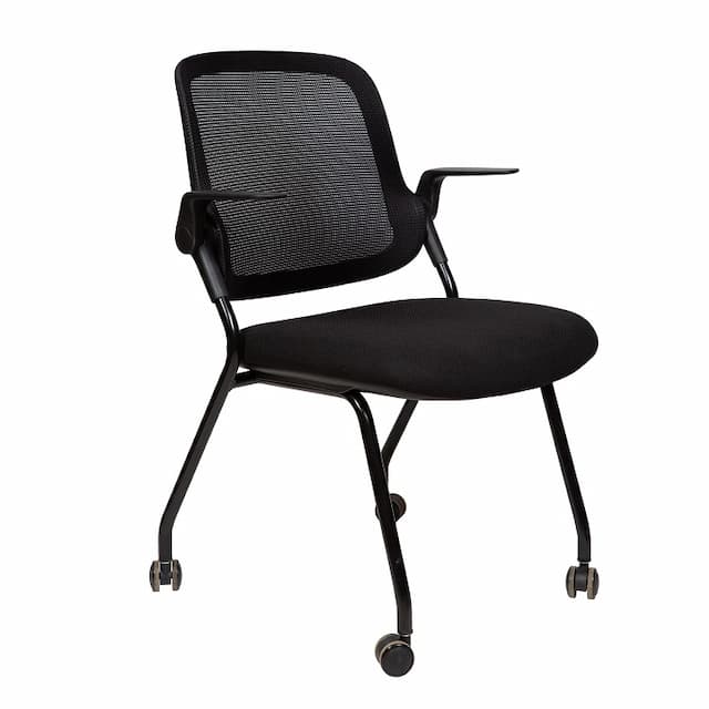 Кресло офисное Norden Cult HY-850B (черная сетка/черная ткань/черный каркас пластик/ролики)