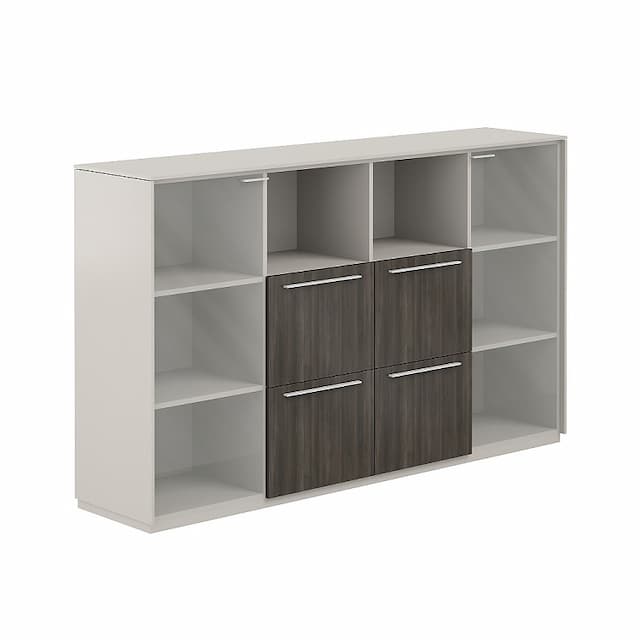 Шкаф средний со стеклом и ящиками Norden Атлас NZ-0306.GS.BT