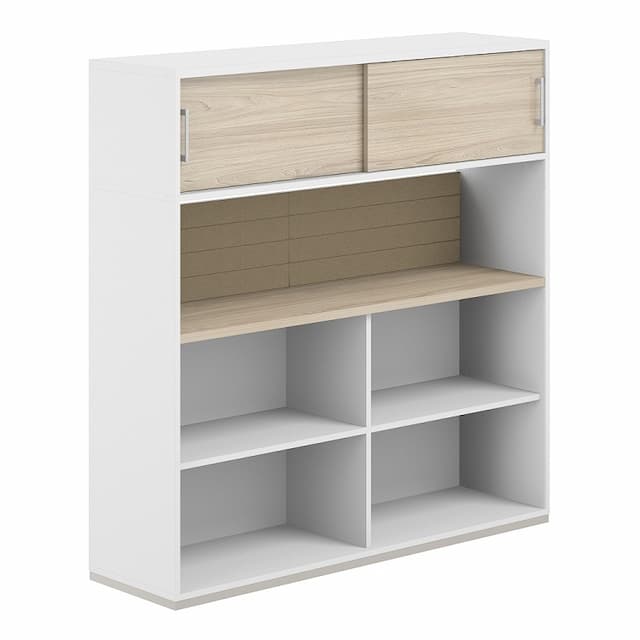 Стеллаж-комбо 1238 односторонний Norden Allegro AG.251.220.651.BG с антресолью и экраном тканевым низким