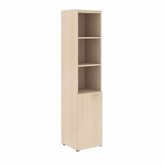 Шкаф колонка Skyland с глухой малой дверью (L) и топом WHC 42.5(L) Бук Тиара 432х432х1949 WAVE