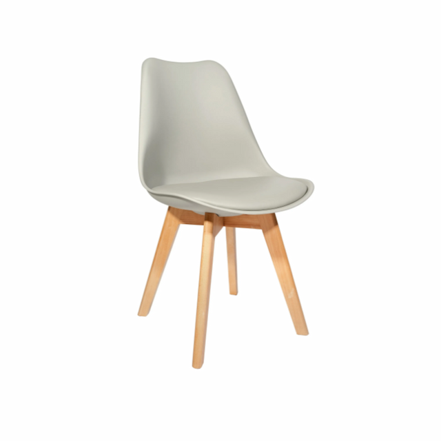 Стул пластиковый Клен Бьянко сгр045 полумягкий (серый)